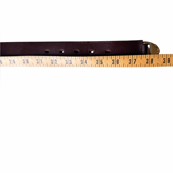 Heavy Brown Leather and Brass Amiee Lynn Belt, L 32”-34” main image 6